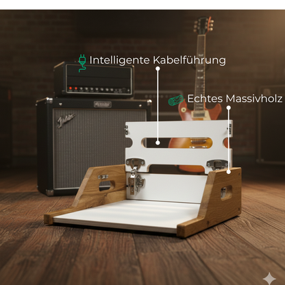 Pedalboard "STAGE" - 50cm x 33cm - noir - Parfait pour guitare électrique, guitare acoustique, basse électrique et plus encore !