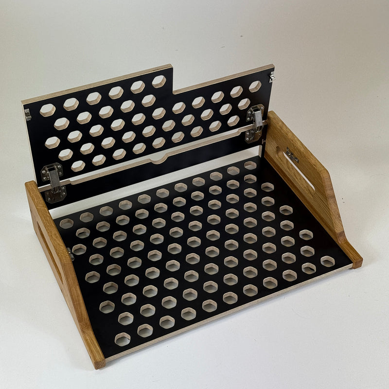 KlangWald STAGE CUSTOM Pedalboard – Ansicht von der Seite